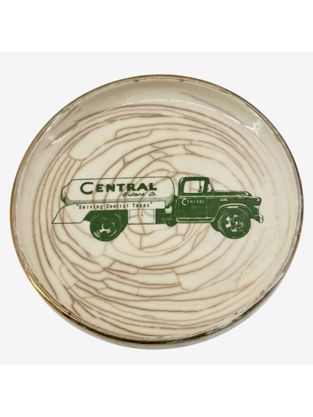 Central Butane Co Advertising 6.5 in Trinket Dish Serving Central Texas Vintage